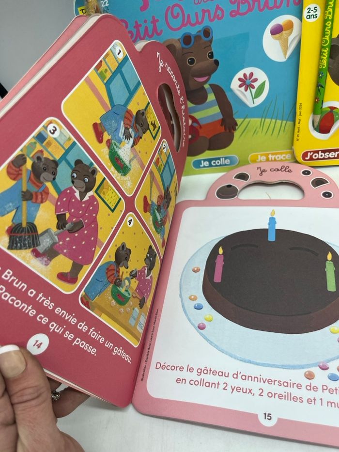 Lot de 5 magazines Livres d’activités Je joue avec Petit Ours brun Neuf - photo numéro 4