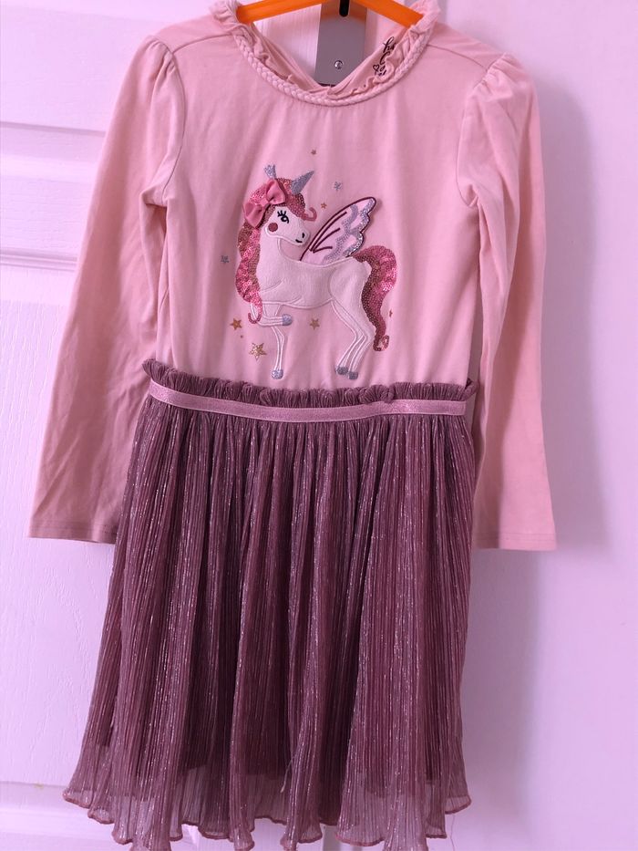 Robe rose manche longue 8 ans