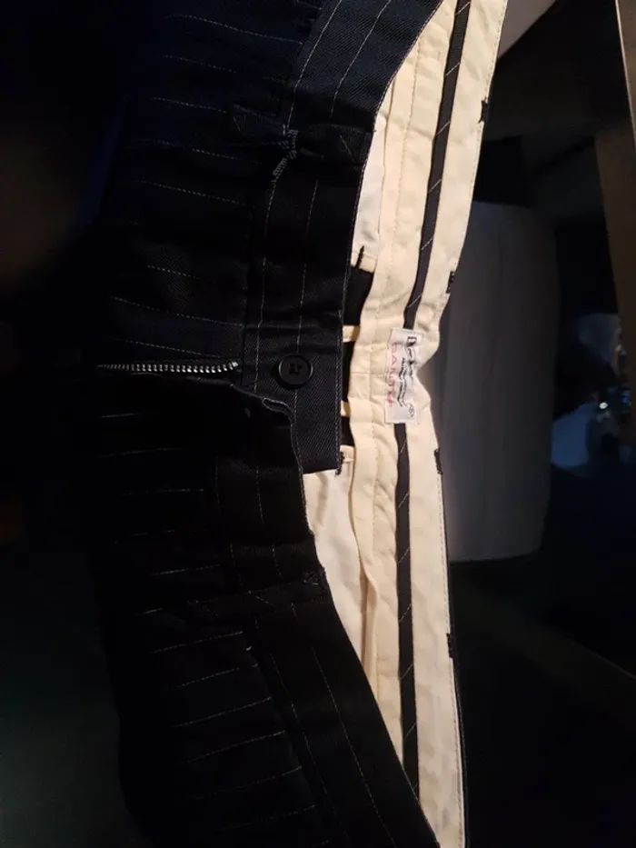 Pantalon femme  marine rayé - photo numéro 5