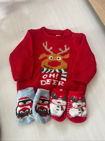 Pull de Noël + chaussette