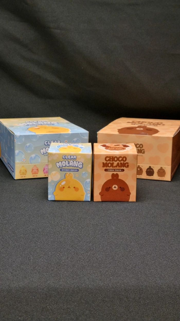 Lot de 2 Blind Box Molang Choco et Clear - Corée du Sud