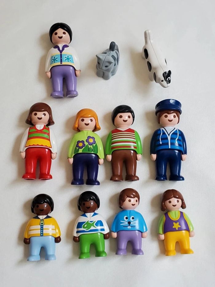 Playmobil 1 2 3 - lot de 11 figurines - photo numéro 3