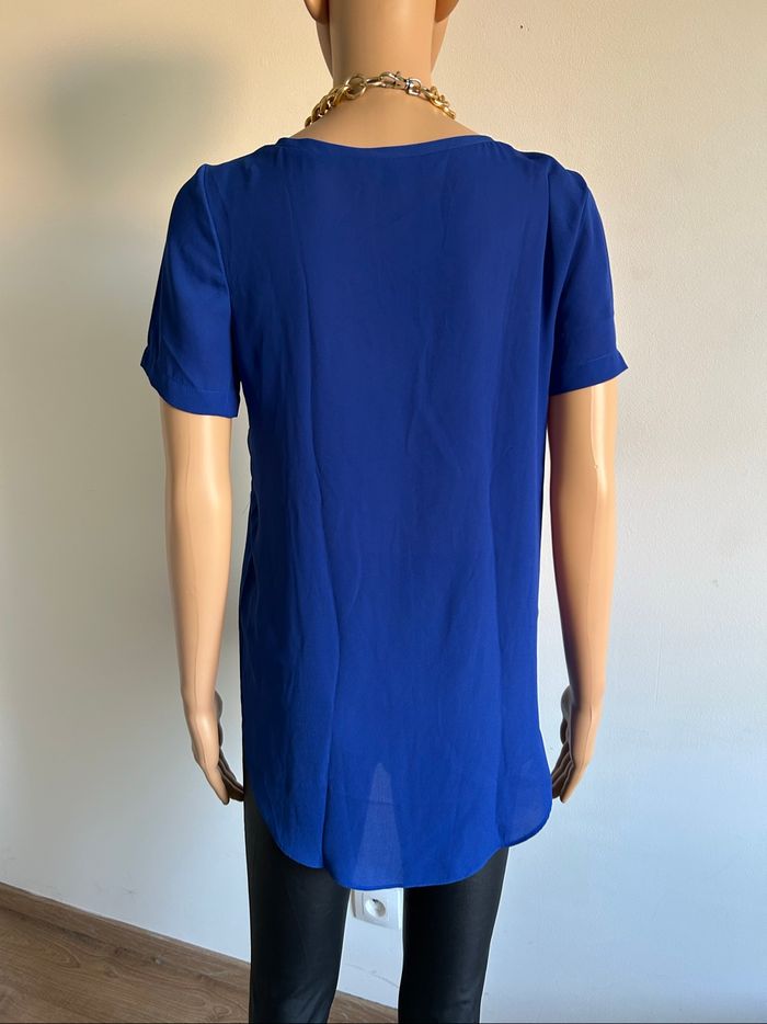 Blouse bleue à manches courtes Morgan taille 36 jamais portée - photo numéro 5