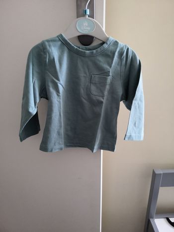 T-shirt manches longues (Bleu/Vert) 9 mois (71 cm) Tape à l'Oeil