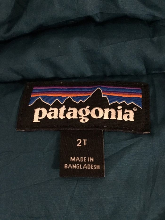 Doudoune à capuche pour enfant Patagonia bleu marine taille 2T (18/24 mois) 163 - photo numéro 10
