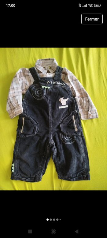 Salopette et chemise