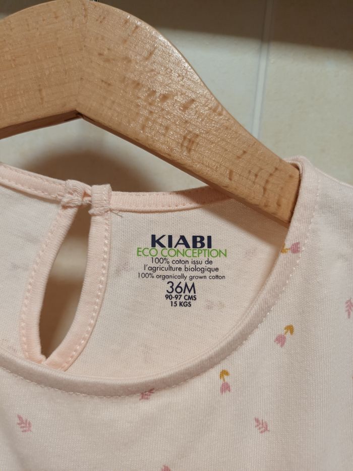 T-shirt rose 36 mois 100 % coton biologique neuf - photo numéro 3