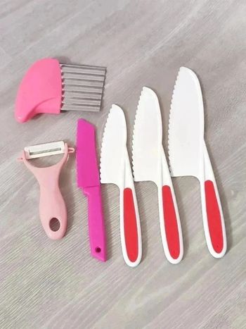 Ensemble de cuisine 6 pièces pour enfant neuf rouge rose