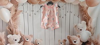 Barboteuse rose flamants roses – 3-6 mois