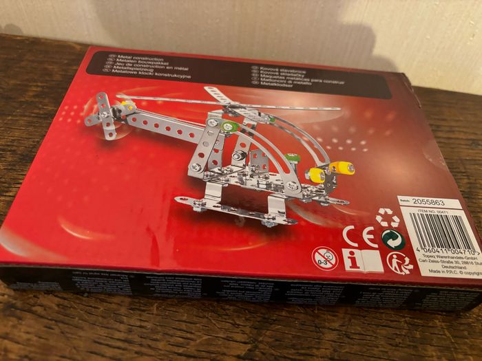 Jeu de construction neuf : « Hélicoptère en métal » - photo numéro 3