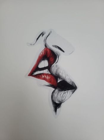 Stickers mural lèvres - neuf