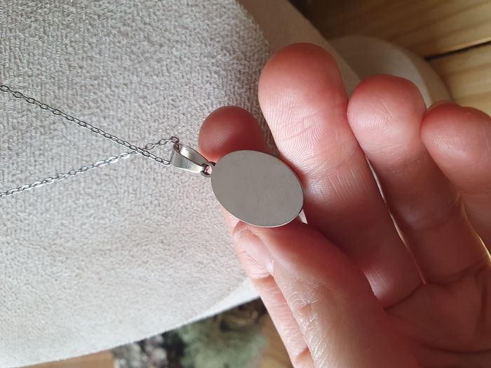 Collier en acier inoxydable avec un pendentif en pierre de labradorite - photo numéro 5