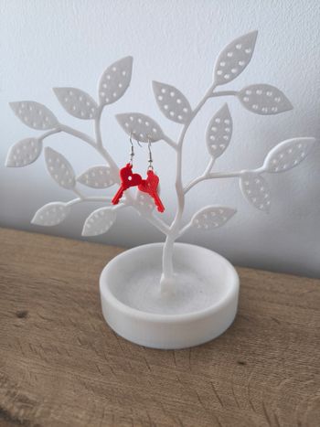 Boucles d'oreilles impression 3D 