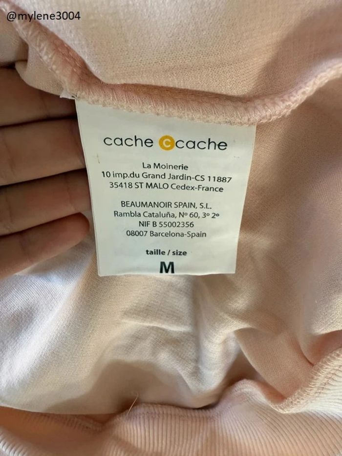 Sweat rose abricot motifs oiseaux et écritures à manches longues et fermeture éclair dos - photo numéro 6