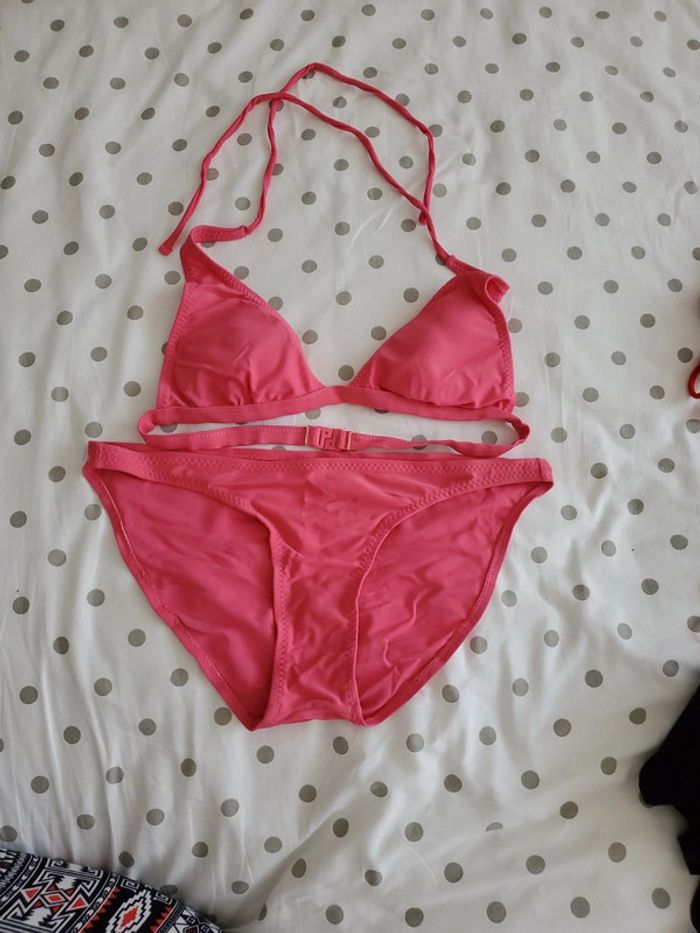 Maillot de bain 2 pièces rose T38 Tex - photo numéro 2