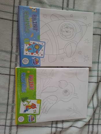 Lot de 2 toiles a peindre