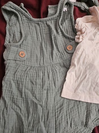 Barboteuse / vêtements été bébé 3 mois / gaze de coton
