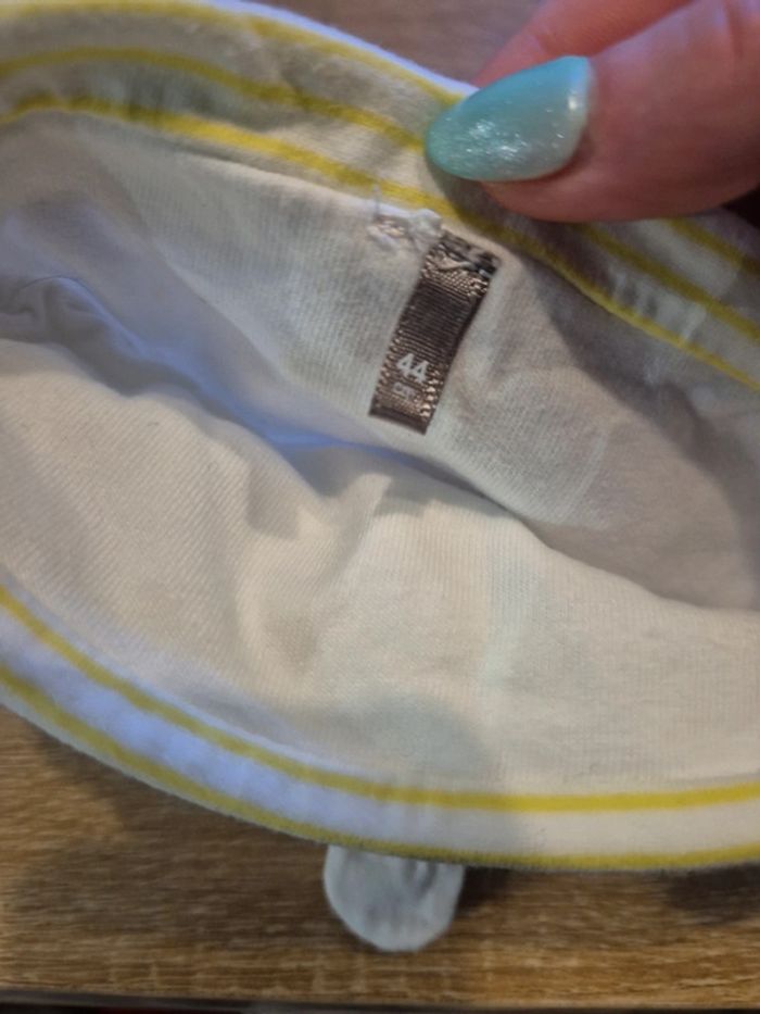 Bonnet blanc et vert anis - photo numéro 2