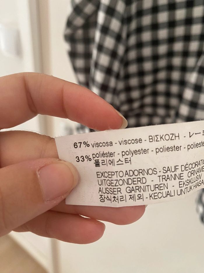 Blouse à damier Zara taille 36 - photo numéro 5