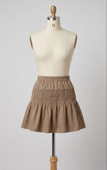 Very J - Mini jupe froncée - Taille M - Mocha (Neuve avec étiquette)