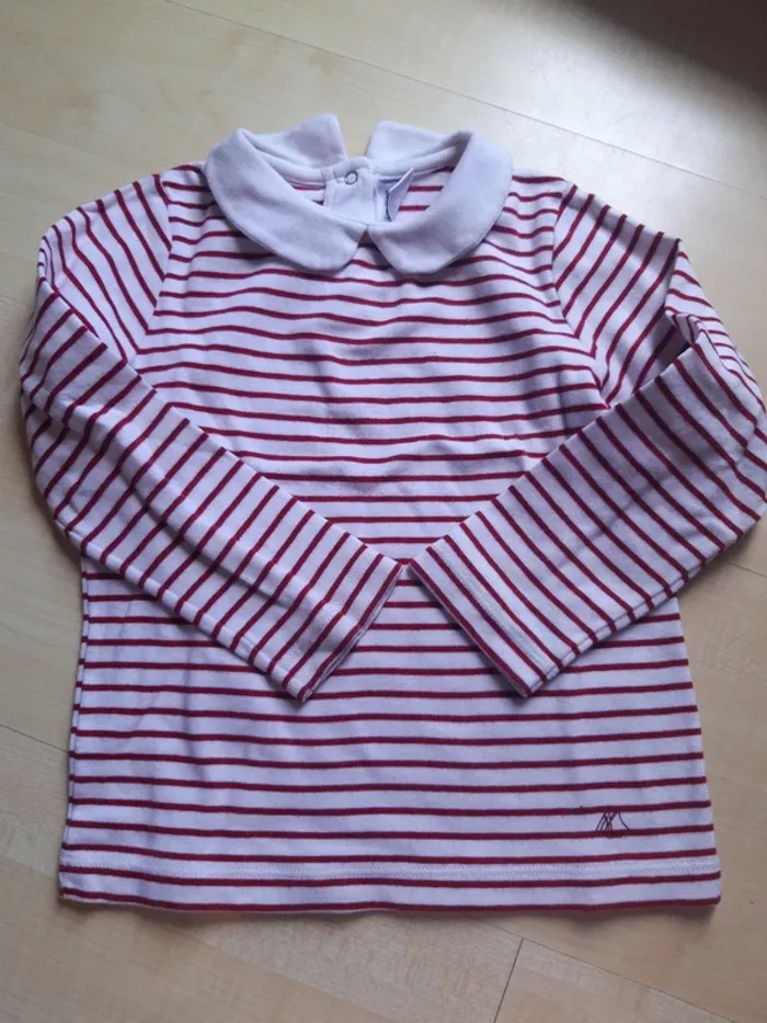 Tshirt manches longues filles petit bateau - photo numéro 2