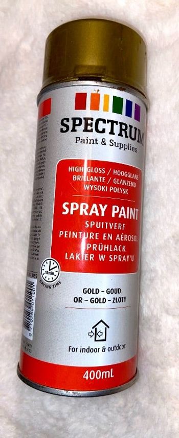 Bombe spray couleur doré neuve