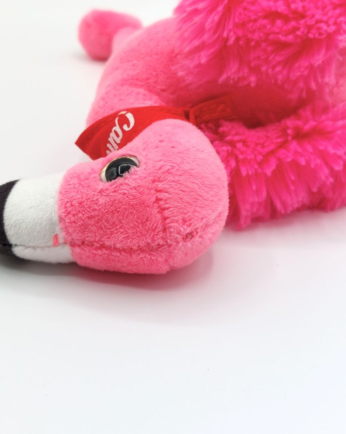 Peluche doudou flamand rose RODA Camargue bandana rouge 22 cm - photo numéro 8