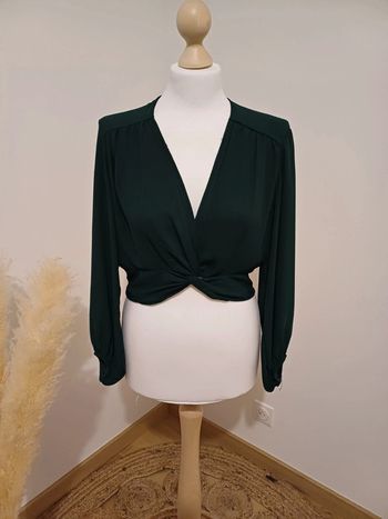 Top court vert foncé taille S 36