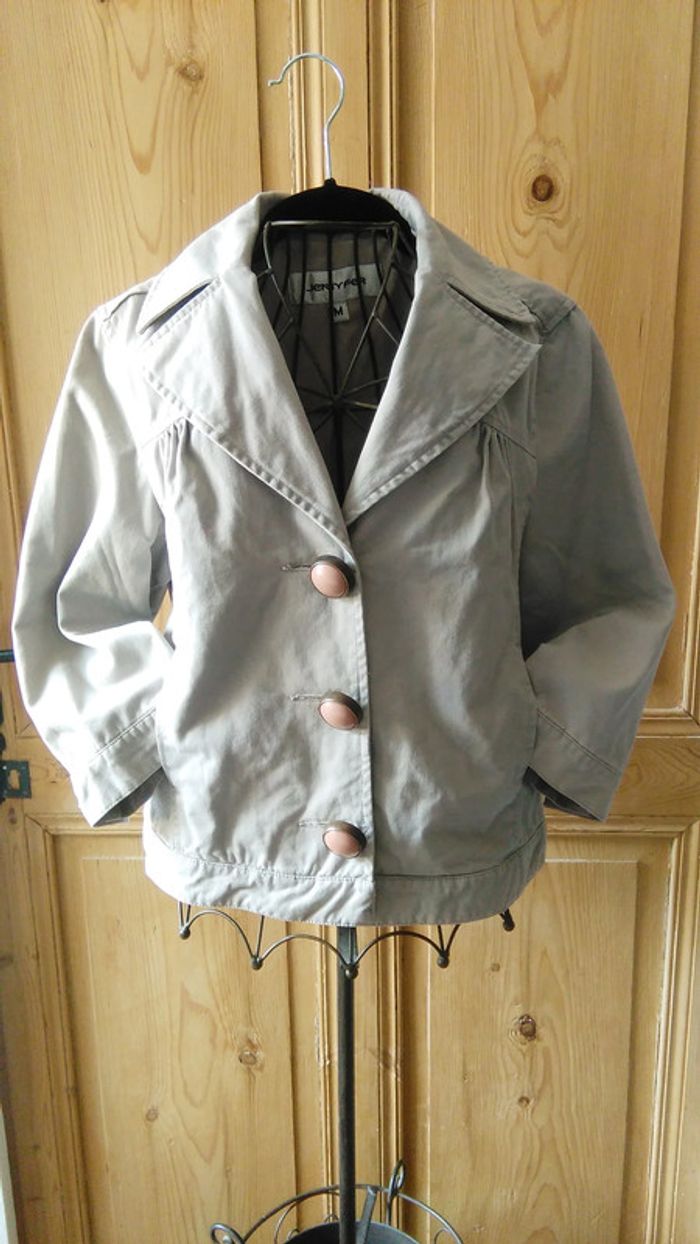 Veste jean gris manche 3/4 Jennyfer - photo numéro 2