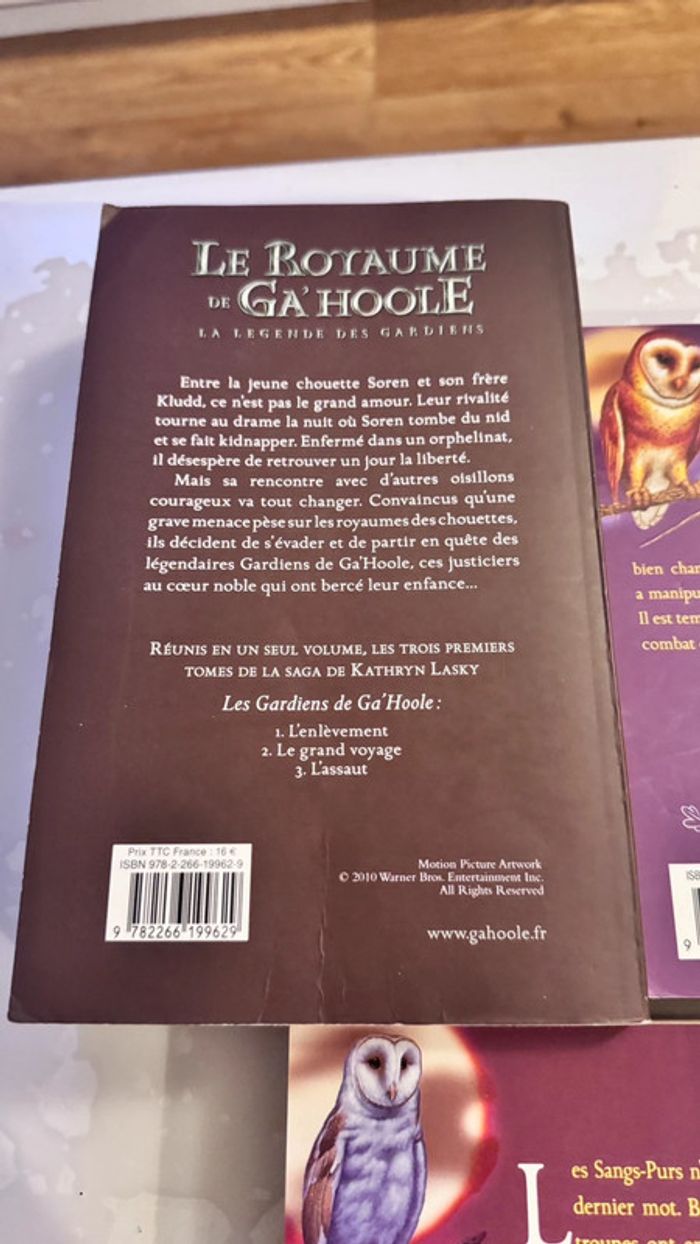 Lot 3 livres Les Gardiens de Ga’Hoole – Kathryn Lasky – Tomes 1 à 3 + 5 & 6 – Pocket Jeunesse - photo numéro 8