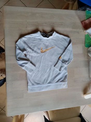 Sweat 3 ans bleu clair Nike fleur c 75