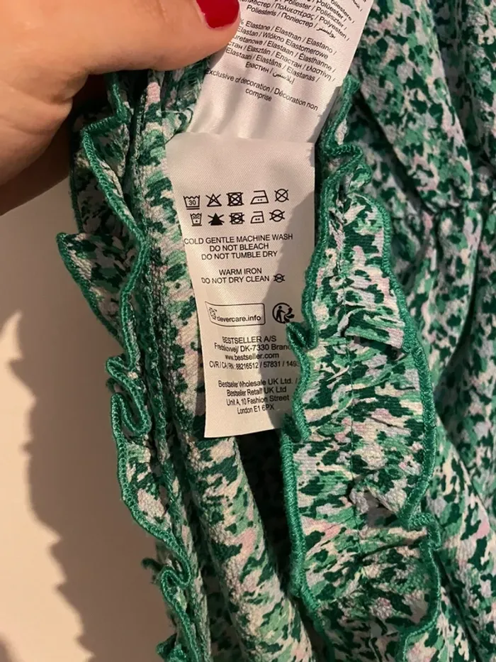 Robe 👗 d’été vert fleuries - photo numéro 7