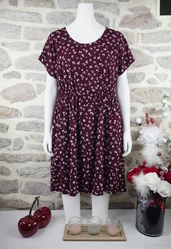 Robe bohème de la vigne bordeaux et multicolore Femme taille 54 marque Missguided 🌺