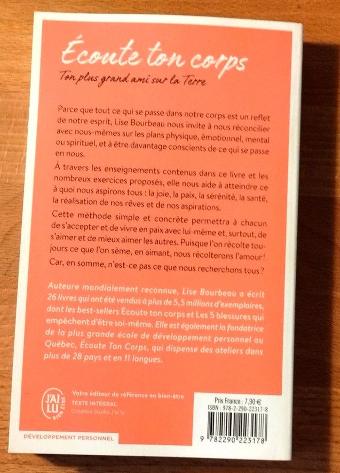 Livre Ecoute ton corps - Lise Bourbeau - photo numéro 2