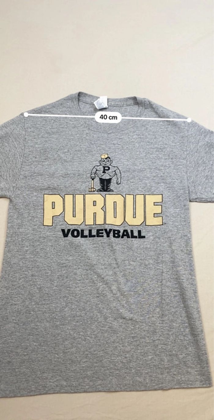 T-shirt Purdue Volleyball Gris – Sport USA – Homme S - photo numéro 6