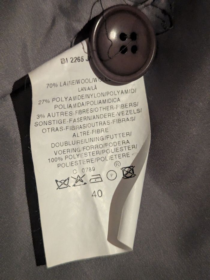 Manteau AUTRETON T40 gris clair gris anthracite - photo numéro 7