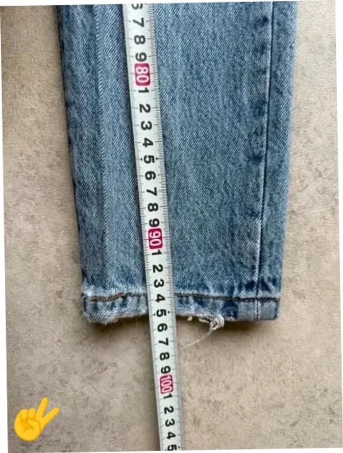 Jeans Levi's 501 W24 FR34 L28 coupe droite bleu Femme Women pan596b - photo numéro 5