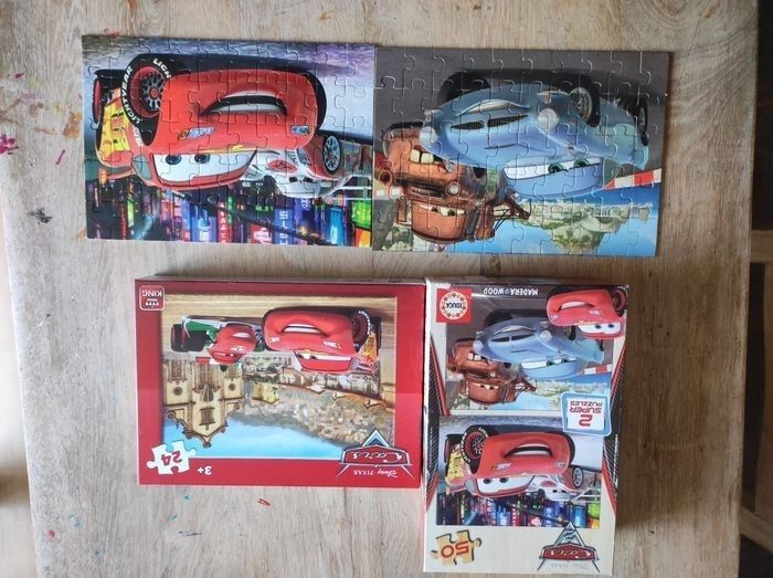 Lot de 3 puzzles car's