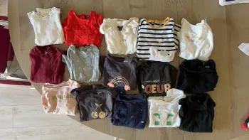 Lot de 15 tshirts manches longues