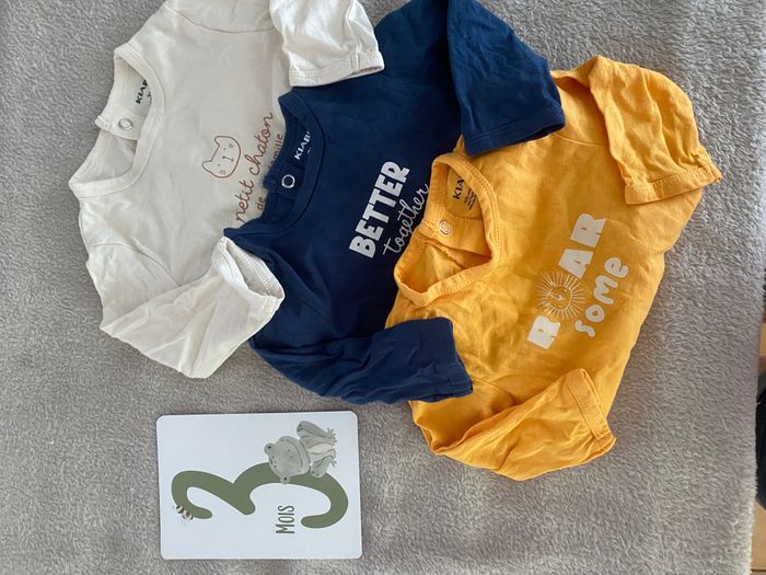 Lot de 3 pyjamas légers Kiabi – Taille 3 mois