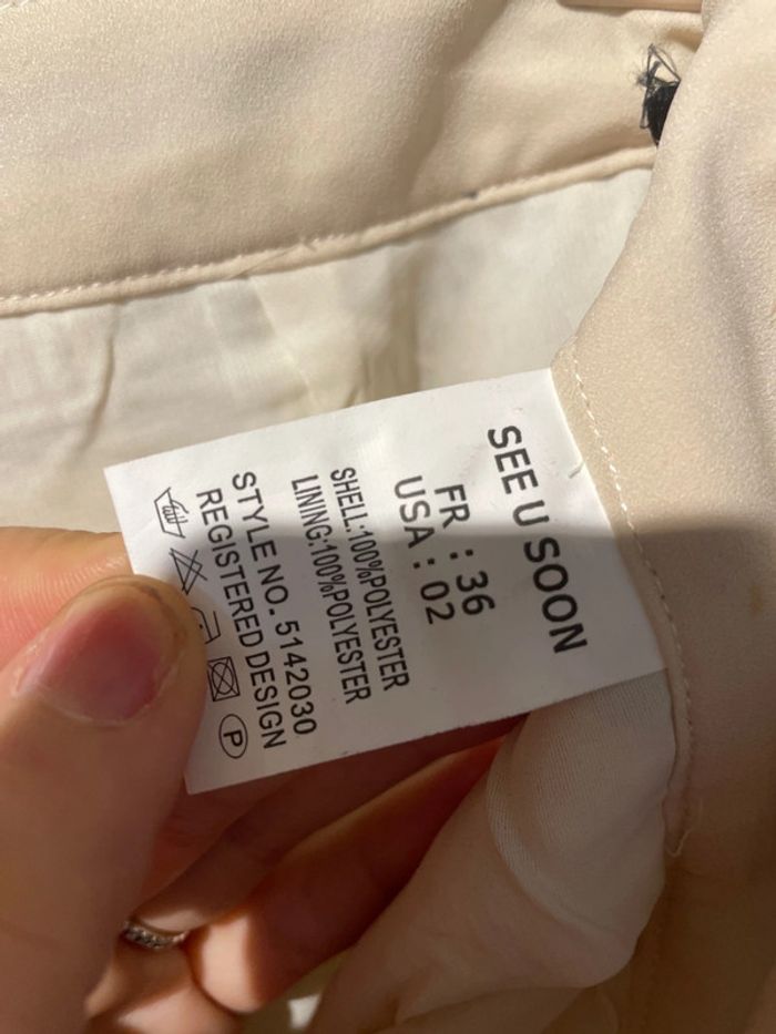 Pantalon imprimé python à sequins See U Soon taille 36 - photo numéro 10