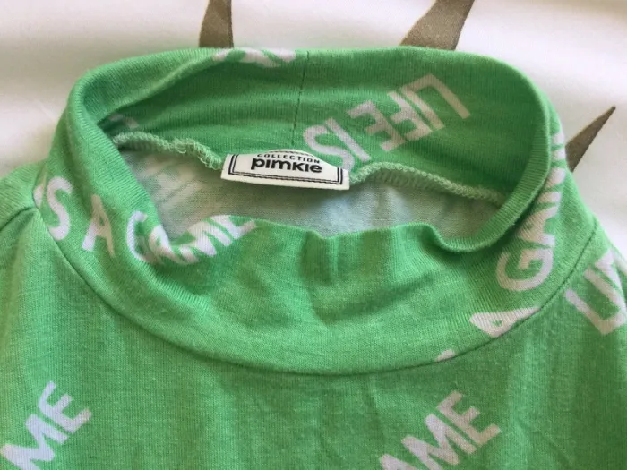 Haut vert écriture lefties taille xs - photo numéro 3