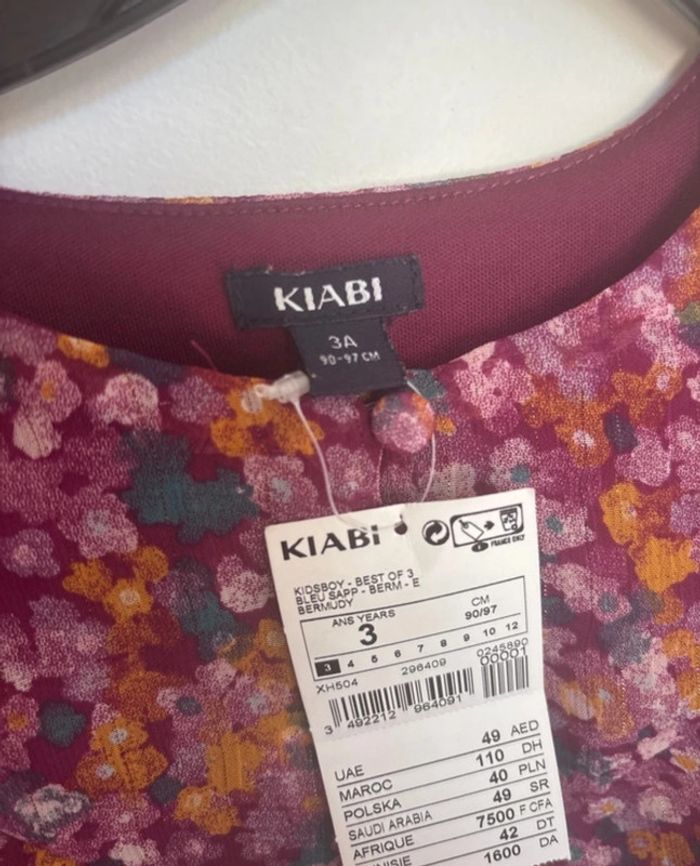 Chemisier fleurit Kiabi, fille , taille 3 ans neuf avec étiquette - photo numéro 3