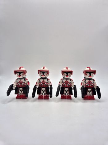 Figurines type lego 4 clones commandant Fox star wars