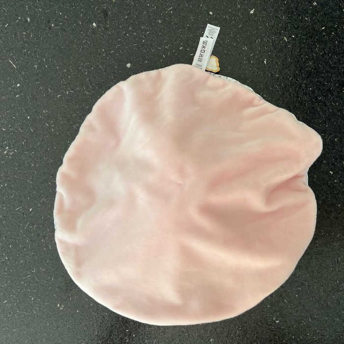 Doudou, plat rond, velours, rose, lapin Kaloo - photo numéro 4