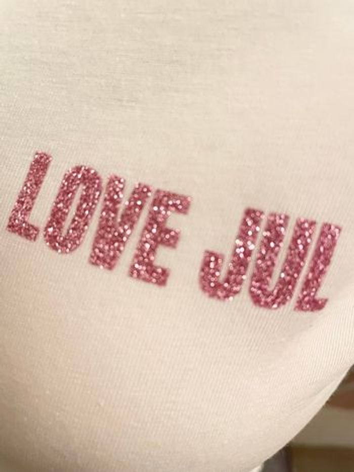 Pink Jul box t-shirt blanc rose paillettes - photo numéro 4