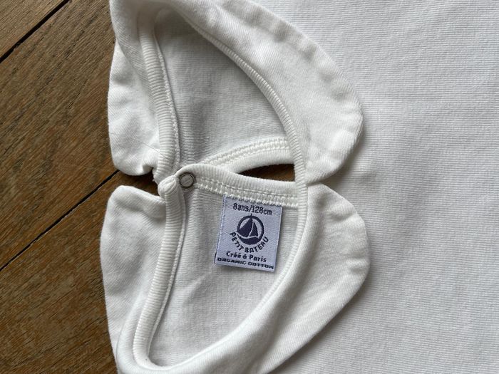 Tee-shirt blanc Petit Bateau 8 ans - photo numéro 3