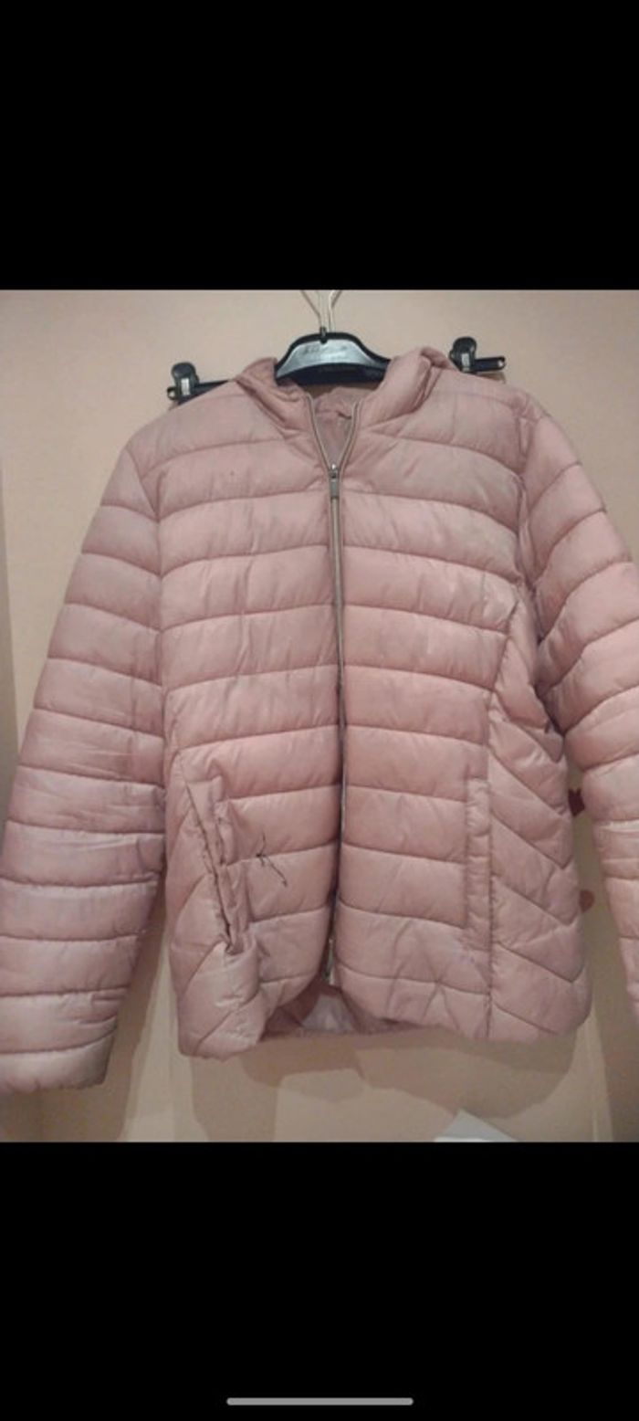 Doudoune femme rose pâle taille 44 Kiabi