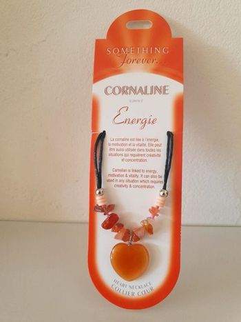 Collier cœur cornaline