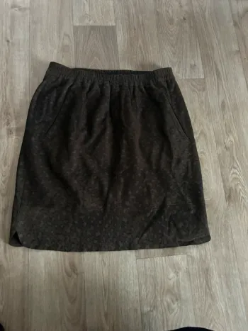 Coster, Copenhagen jupe en Suède, marron, imprimée, léopard, femme, taille 36